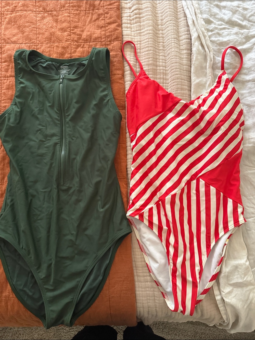 TWO one piece swimsuits quince & summeralt